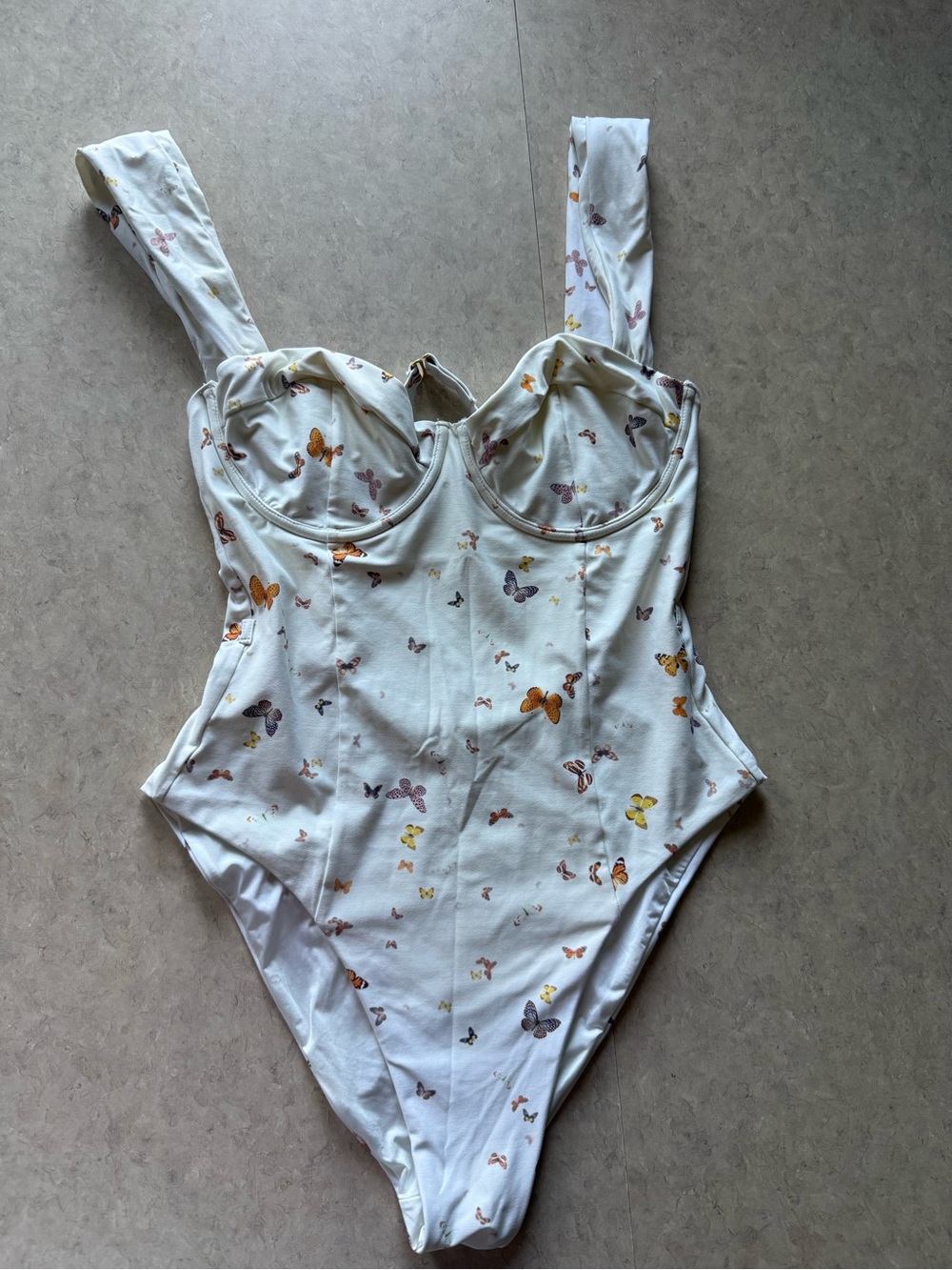 WeWoreWhat White One-Piece Swimsuit with Butterfly Print